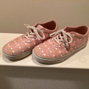 Vans Women's Size 6 Pink with Rainbows - XLNT cond